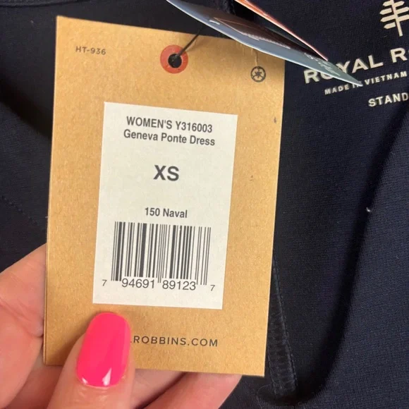 ROYAL ROBBINS Women’s Naval Blue Standard Fit Geneva Ponte Dress NWT Size: XS - Picture 9 of 11